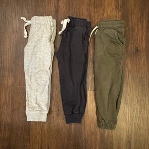 Toddler 2T Jogger Pants Set - Gray, Black, and Green